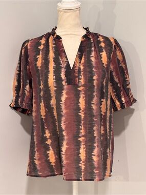 THML Men's Casual Button-Down Shirt - Rust, Black, Tan